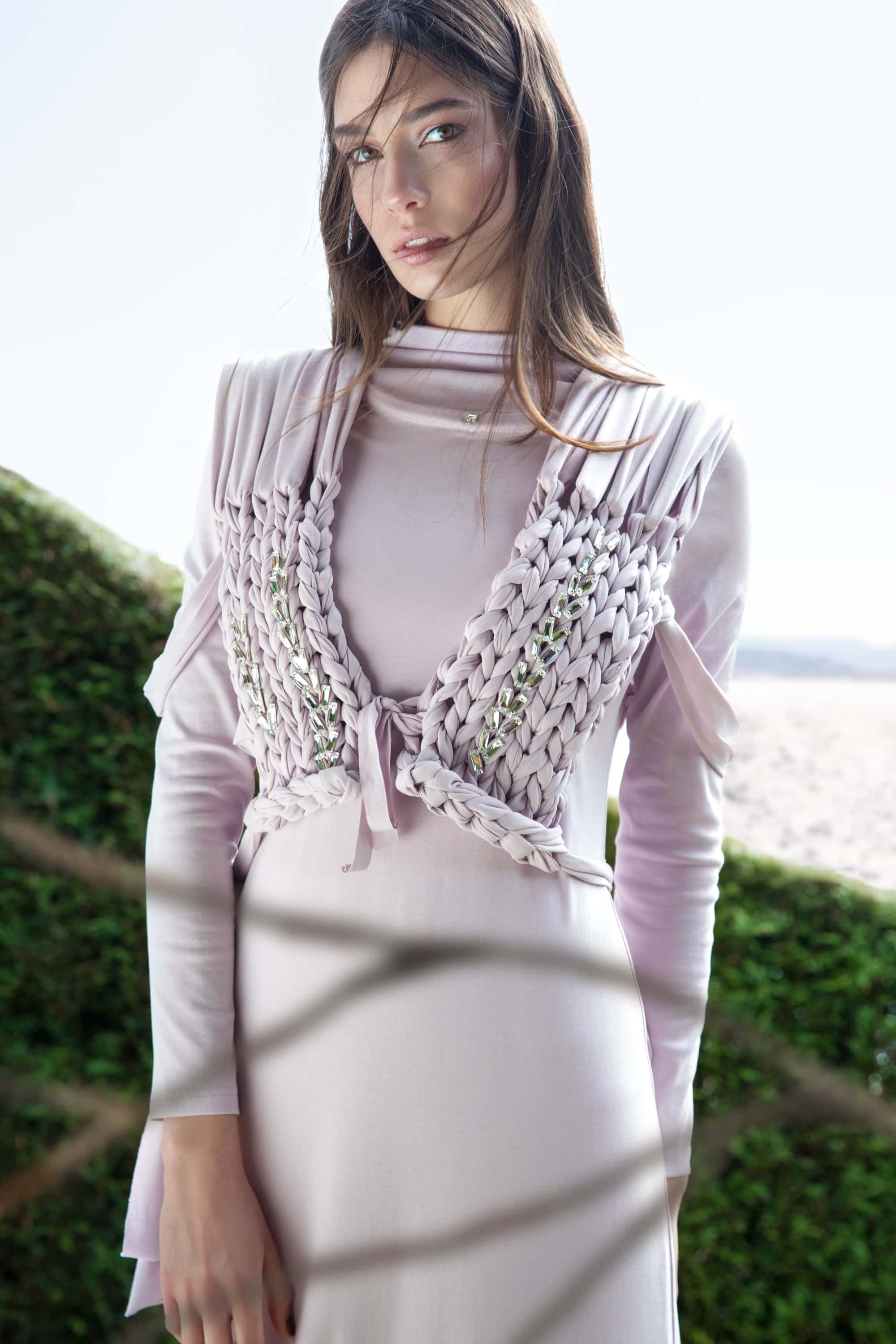 "Exploration of simplicity. White light in its beauty, of a womans feeling.  It is its own dream of personal being. Simple lines of chosen happiness. In the elegance of the awareness of life and future."